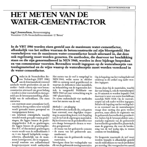 Het meten van de water-cementfactor