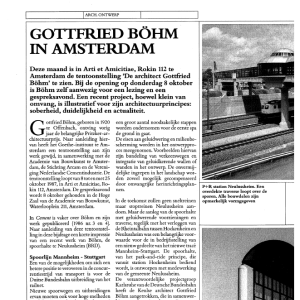 Gottfried Böhm in Amsterdam