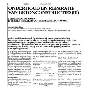 Onderhoud en reparatie van betonconstructies (III)