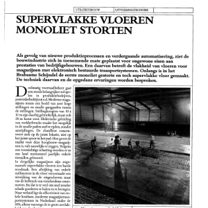 Supervlakke vloeren monoliet storten
