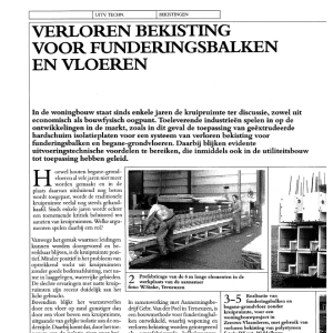 Verloren bekisting voor funderingsbalken en vloeren