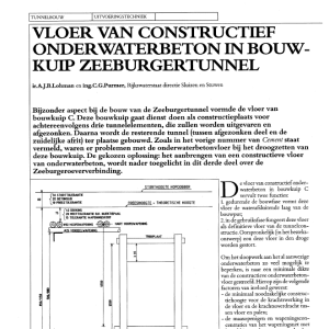 Vloer van constructief onderwaterbeton in bouwkuip Z