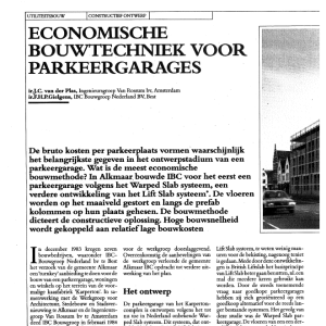 Economische bouwtechniek voor parkeergarages