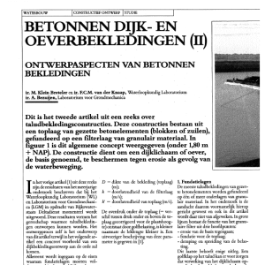 Betonnen dijk- en oeverbekledingen (II)