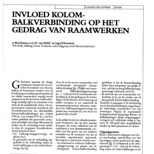 Invloed kolom-balkverbinding op het gedrag van raamwe