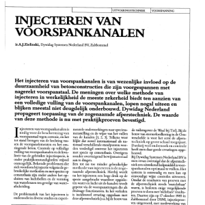 Injecteren van voorspankanalen