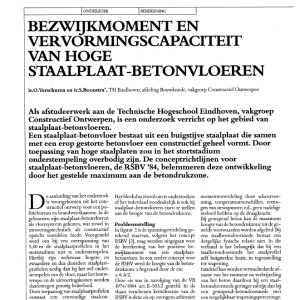 Bezwijkmoment en vervormingscapaciteit van hoge staal