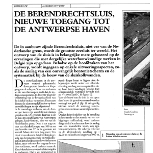 De Berendrechtsluis, nieuwe toegang tot de Antwerpse