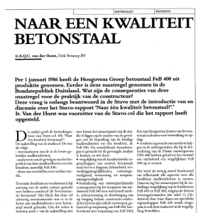 Naar een kwaliteit betonstaal