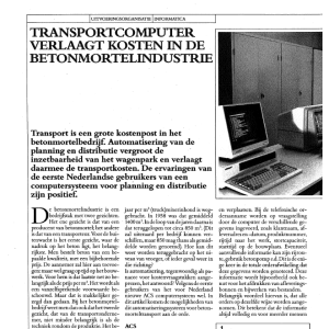 Transportcomputer verlaagt kosten in de betonmortelin