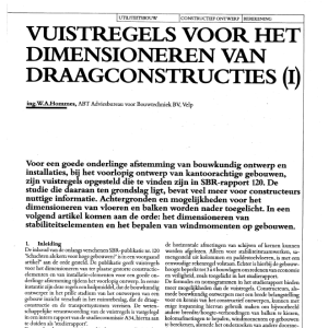 Vuistregels voor het dimensioneren van draagconstruct