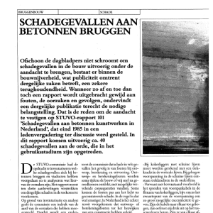 Schadegevallen aan betonnen bruggen