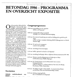 Betondag  - programma en overzicht expositie