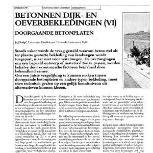 Betonnen dijk- en oeverbekledingen (VI)