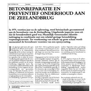 Betonreparatie en preventief onderhoud aan de Zeelan
