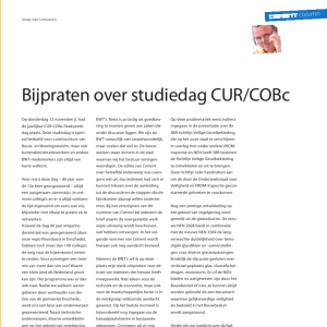 Bijpraten over de studiedag CUR/COBc