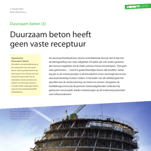 Opinie - Duurzaam beton heeft geen vaste receptuur