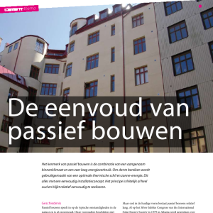 De eenvoud van passief bouwen