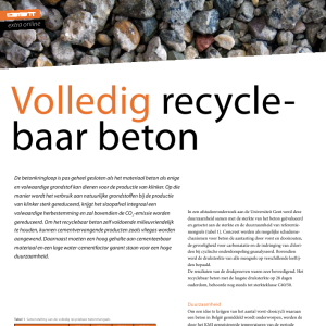 Volledig recyclebaar beton