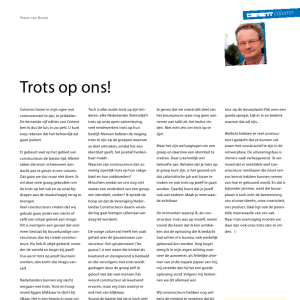 Trots op ons - Column