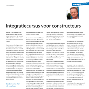 Integratiecursus voor constructeurs - Column